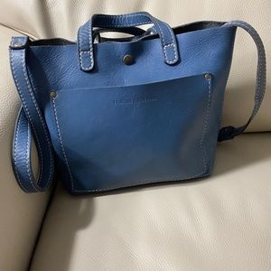 Portland Leather Classic Mini Crossbody Bluebell.